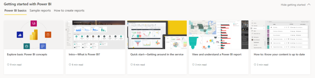 Getting started with Power BI